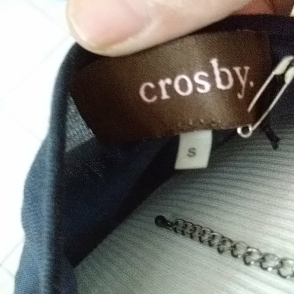 Nwt Crosby blue top with sequins down each side - Picture 6 of 9